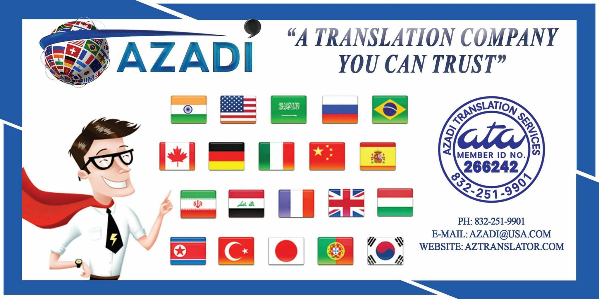 ukrainian translation service banner from AZ translation service